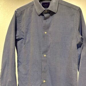 Classic Blue Casual Button-Down Shirt